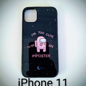iPhone 11 Case with Among Us Too Cute Pink Design